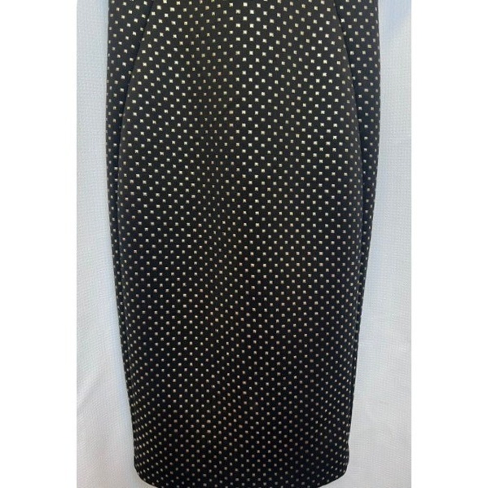 NWT Timeless Sophistication Gold Stud Calvin Klein Cocktail Midi Sheath Dress 2 - Picture 3 of 14